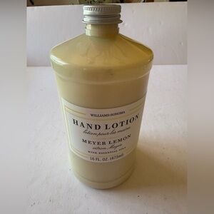Williams-Sonoma Meyer Lemon Hand Lotion with Essential Oils 16 FL OZ. NEW, no pu